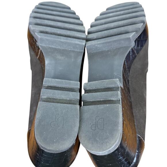 Donald J Pliner Riza Womens Brown Wedge Suede Leather Slip On Shoes Loafers 8.5 - Picture 15 of 16